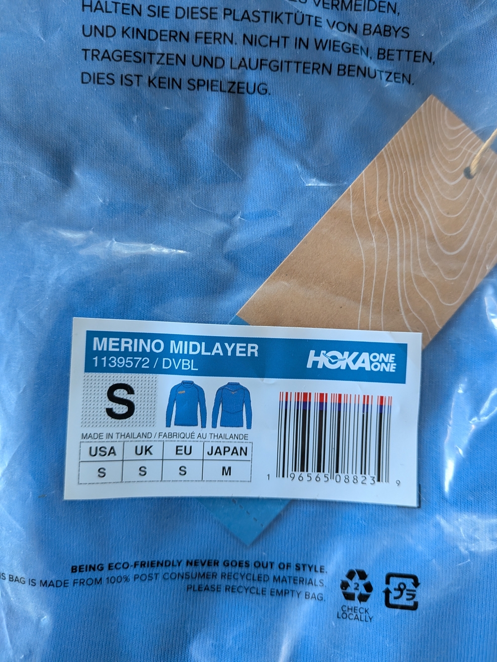 Hoka One One Women's Merino Wool Midlayer Long Sleeve - Size Small